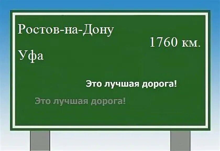 Уфа ростов на дону расстояние