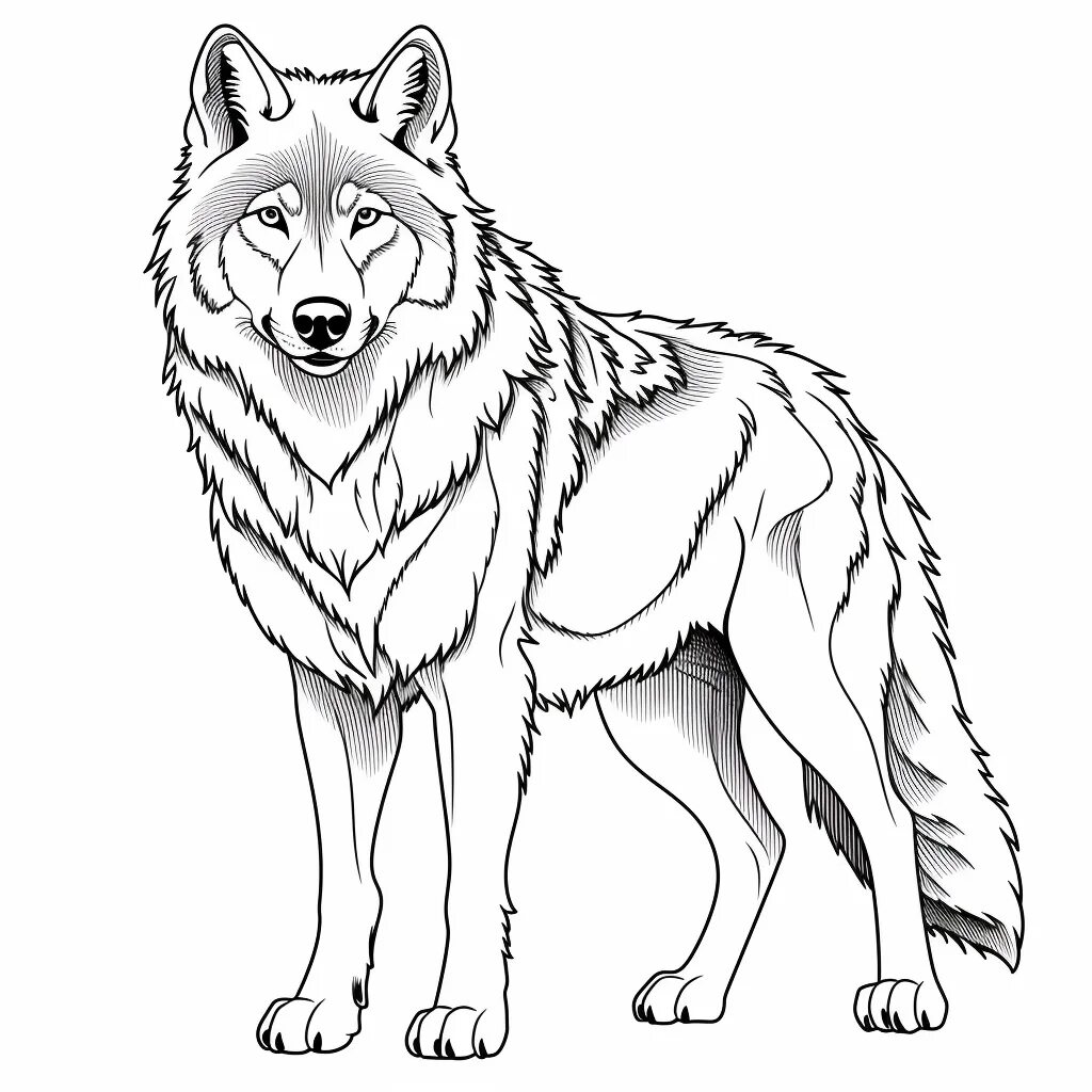 Волк раскраска для детей распечатать Wolf Walk Free Lineart by Mara-Elle on DeviantArt Wolf drawing, Wolf art drawi