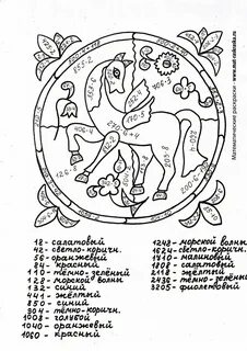 Раскраска многозначные числа