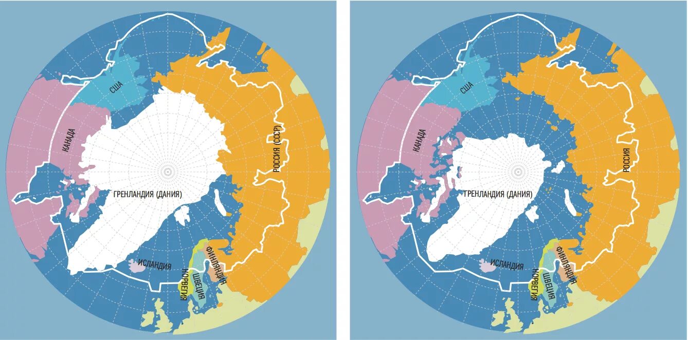 Северная группа материков. Арктика на карте. Границы Северного полюса. Граница льдов в Арктике.