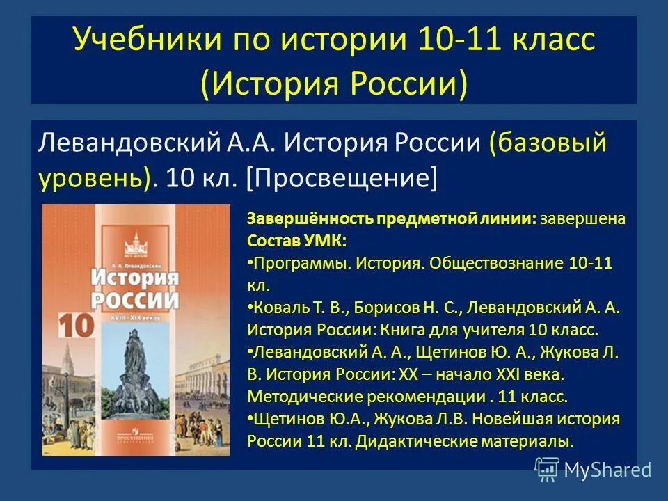 Учебник левандовского история россии