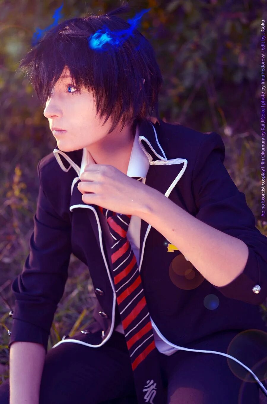 Blue cosplay. Рин Окумура косплей. Косплей ao no Exorcist. Косплей синий экзорцист Рин.