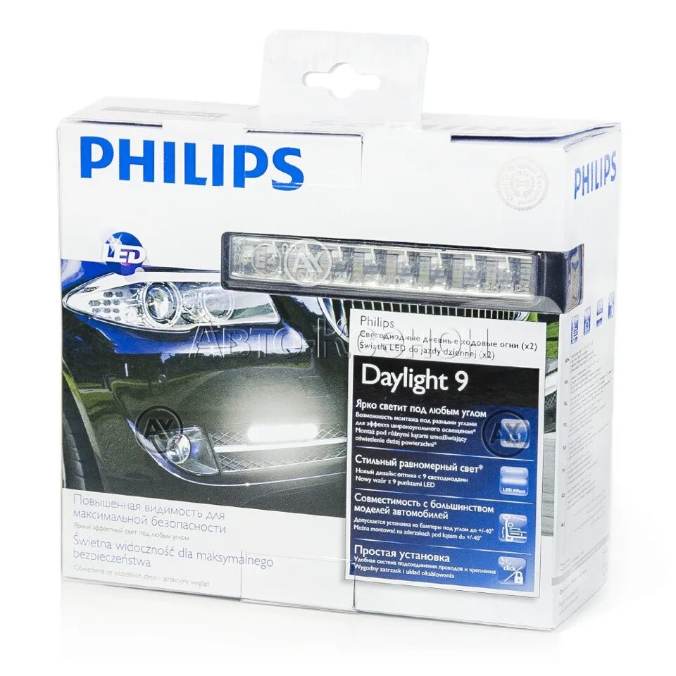 Philips 9 led ходовые огни. Ходовые светодиодные огни Philips Daylight 9. Филипс ДХО лед. Philips led авто ДХО 125.