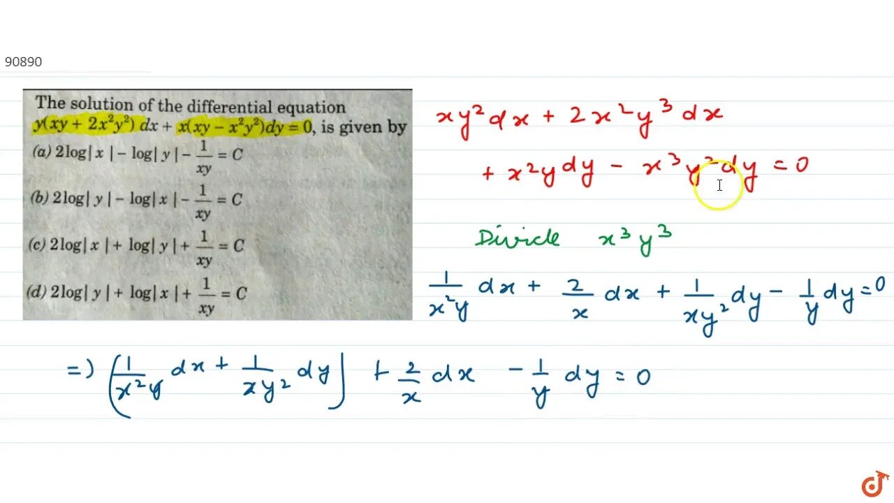 Xy 1 решение. Dy/DX=XY+Y^2/X^2. Дифференциальные уравнения y'= XY/X^2+Y^2. Для дифференциального уравнения x y y x    :. Дифференциальное уравнение XY'=x2.