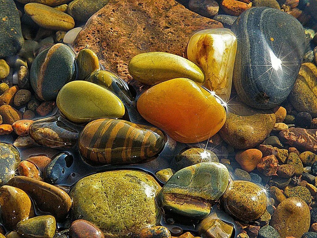 "Золотые камушки" Байкала. Речная галька горного Алтая. Красивые морские камни. Разноцветные морские гальки.