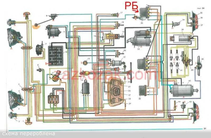Схема электропроводки газ 21 - Basanova.ru