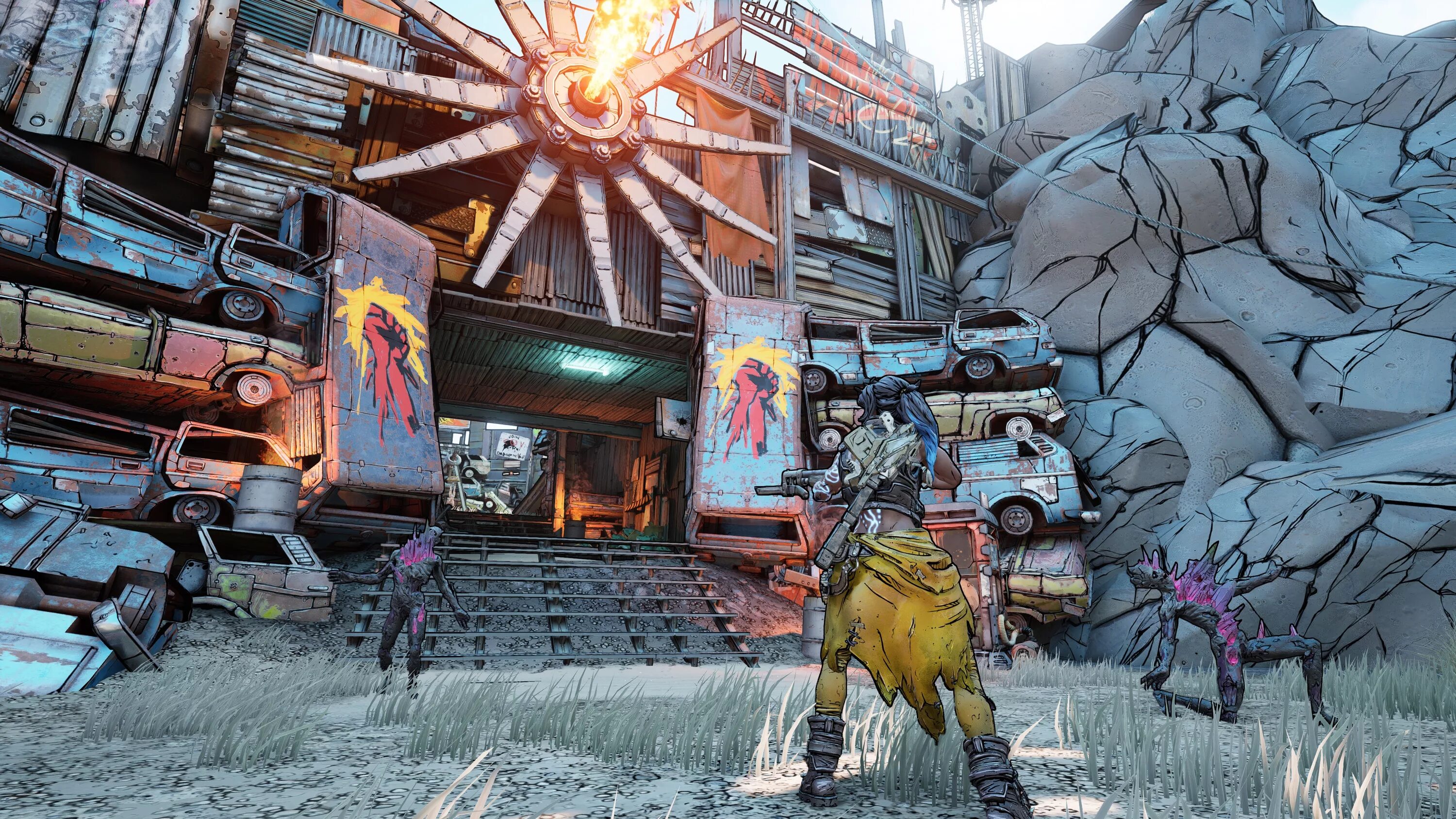 Borderlands builds. Borderlands 3. Морис бордерлендс 3. Город бордерлендс 3. Borderlands 2-3.