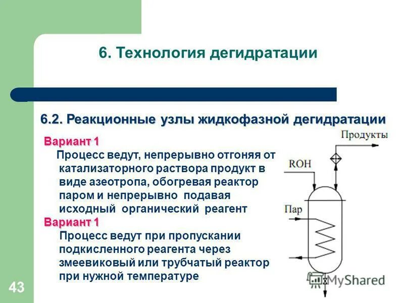 Дегидратация метана