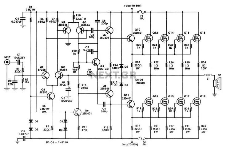 Audio Amplifier 200-500W Elektro, Elektronik