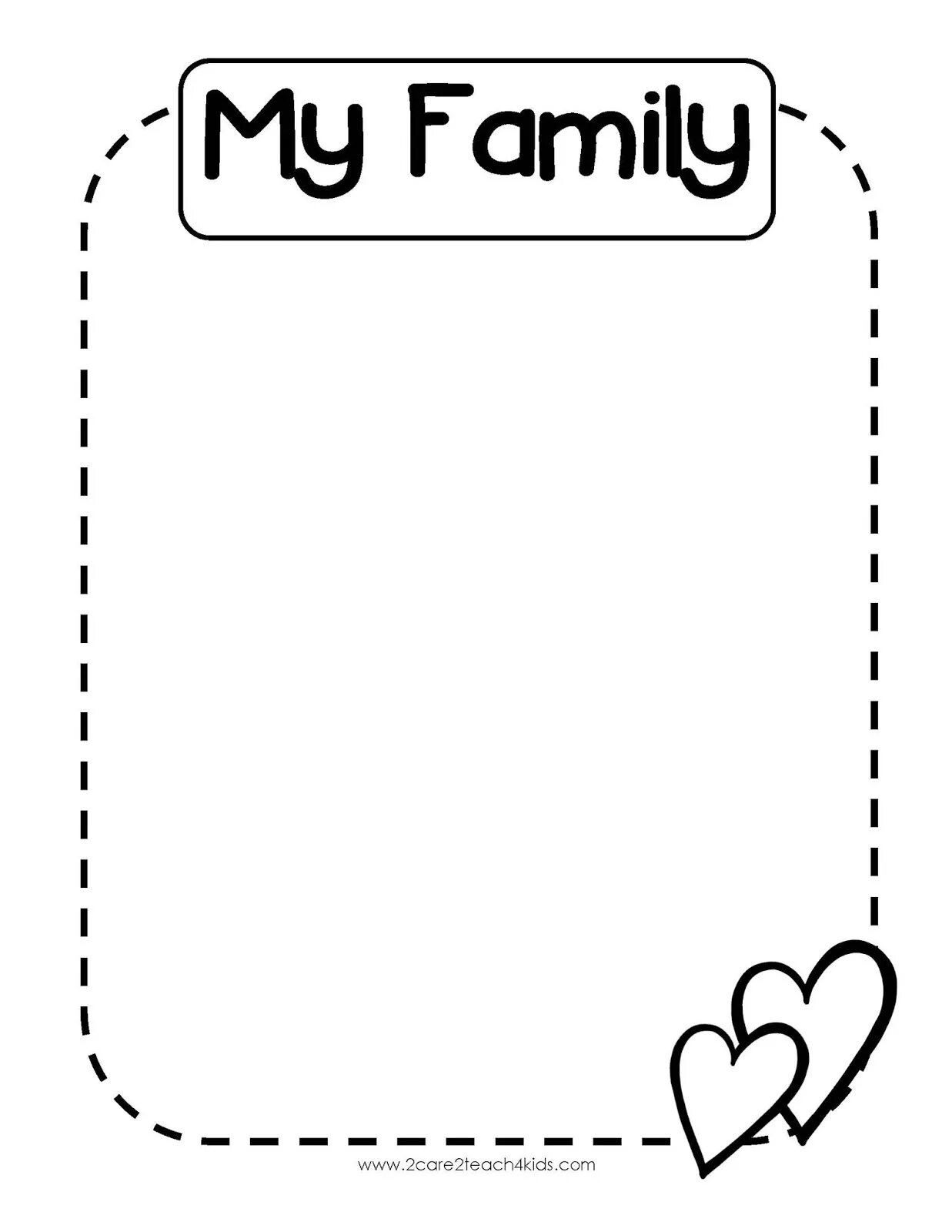 Family worksheet for kids