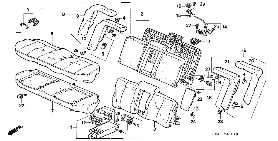 как снять заднее сиденье цивик