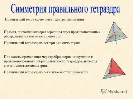 Симметрия правильной пирамиды