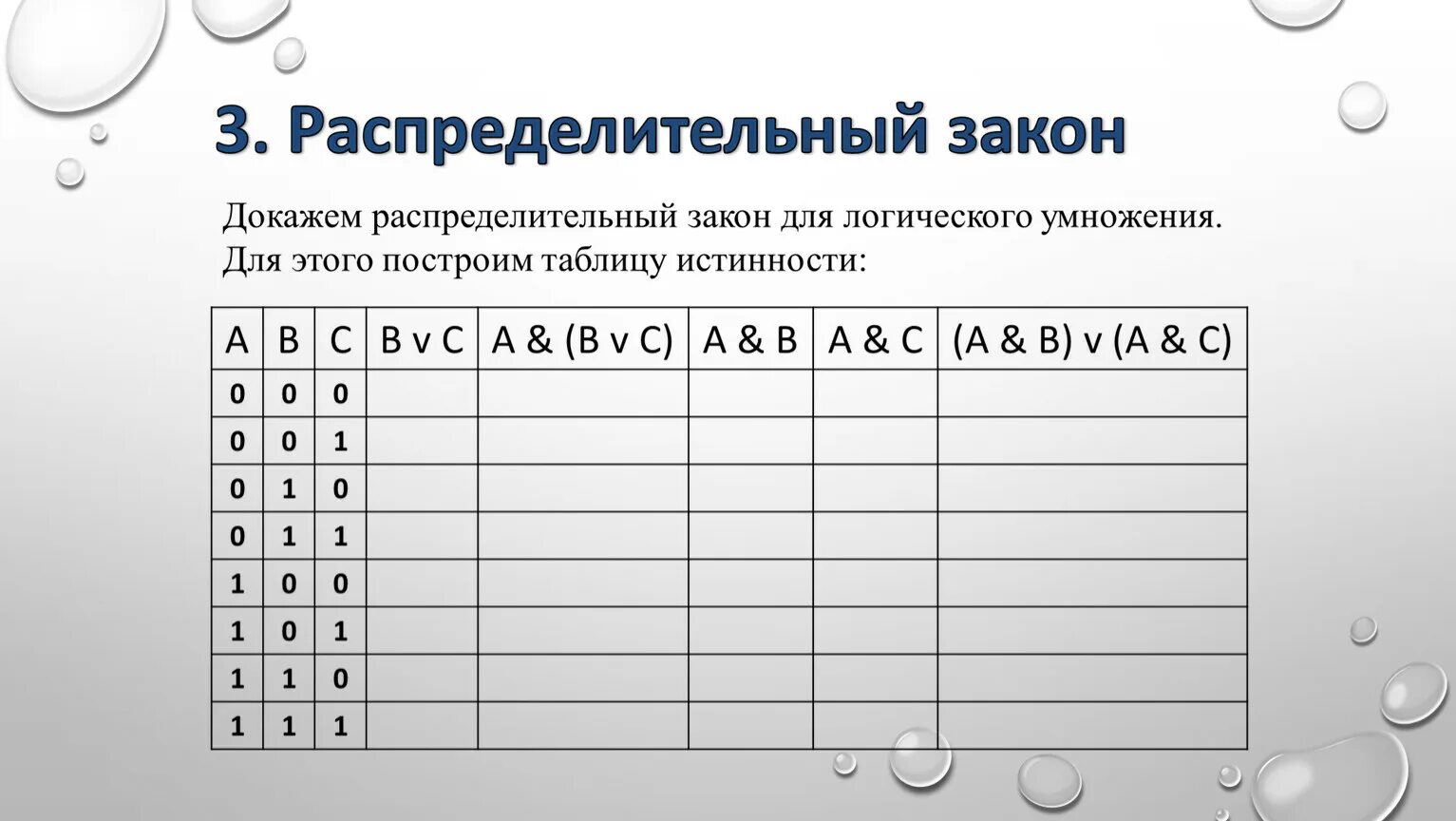 Таблица истинности математика фото - PwCalc.ru