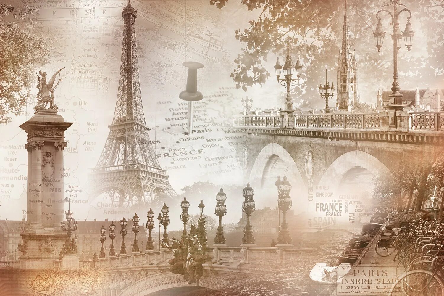 Аффреско Лондон. Аффреско Париж. Фон Франция 19 век. Эйфелева башня 19 век.