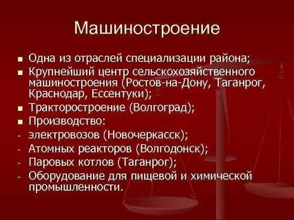 Северный кавказ машиностроение