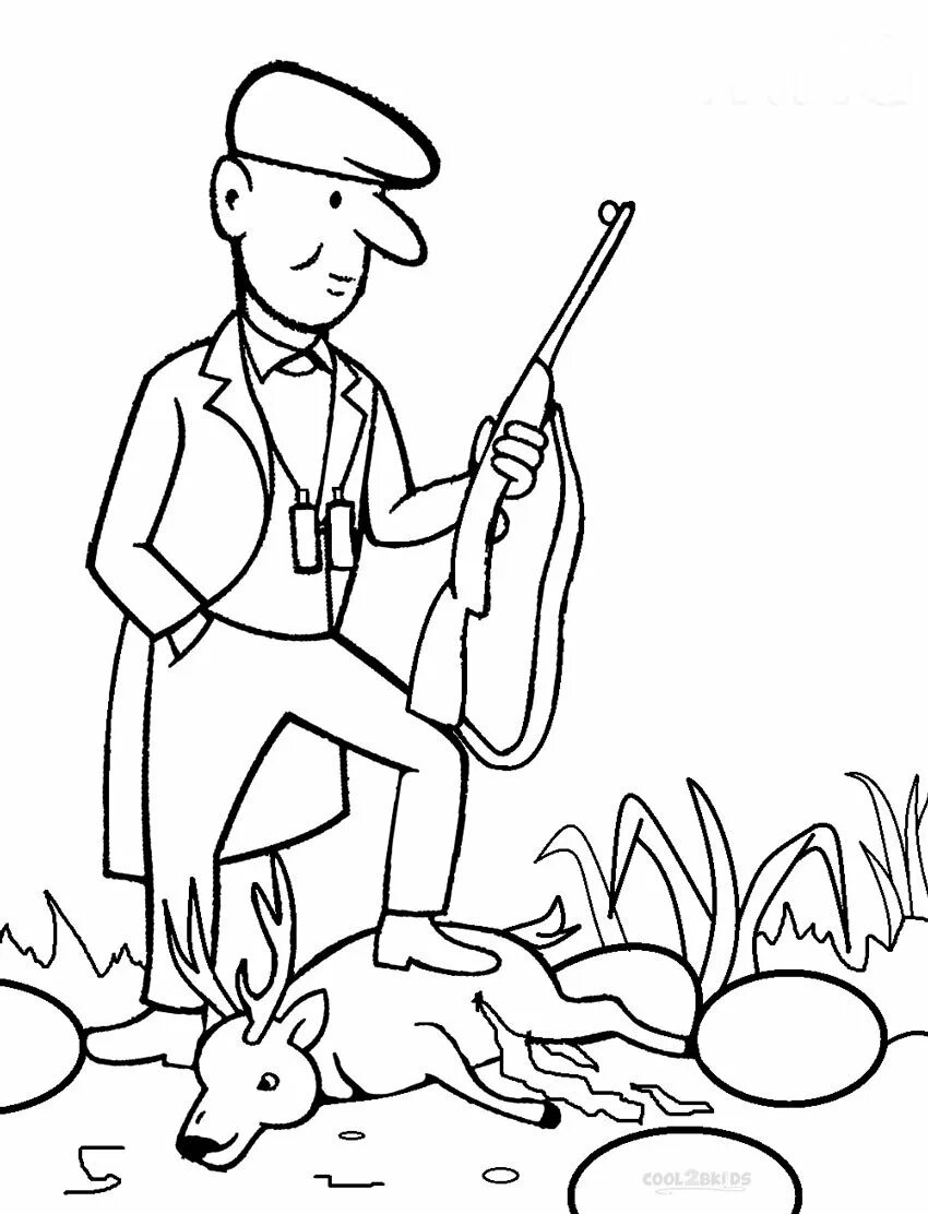 Охотник с ружьем. Как нарисовать охотника. Охотник раскраска. Охотник раскраска для детей. Охотничьи раскраски.