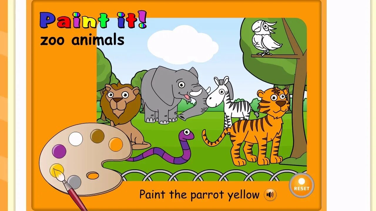 Paint на английском. Что такое на английском Paint. Paint it learn English флеш игры. Paint and learn animals. The Zoo British Council.