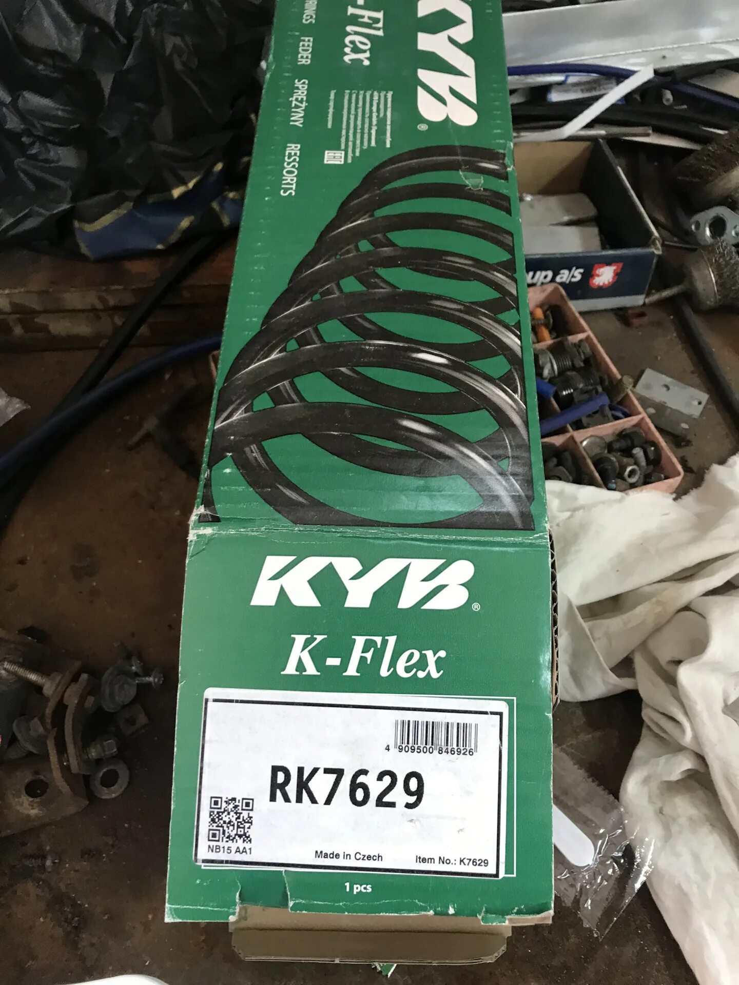 Флекс запчасти. As7629. Пружина подвески k-Flex rk7629. Пружина KYB арт. Rk7629.