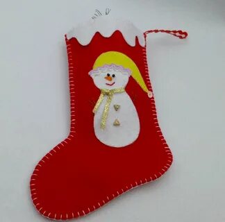 Аппликация новогодний сапожок