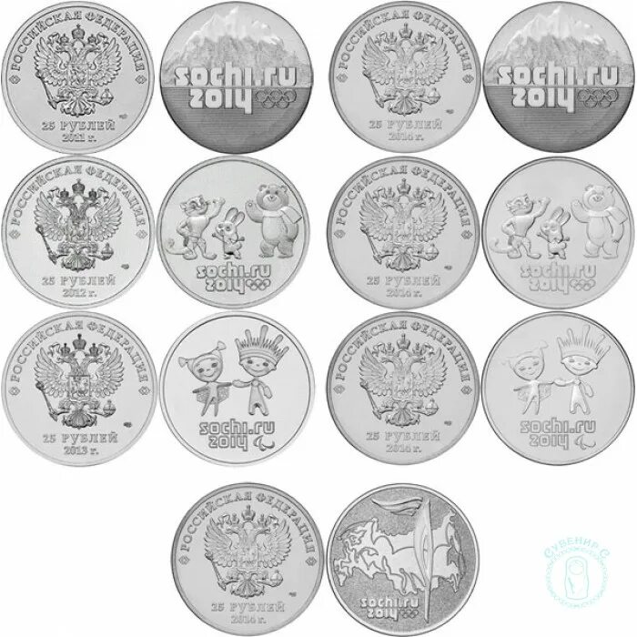 Купить новые монеты. Монета 25 рублей Сочи. Монета номиналом 25 рублей Сочи. Юбилейные 25 рублевые монеты.