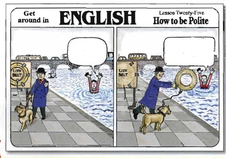 People get around. Politeness in English. How to be polite. Британская вежливость в карикатурах. How to be polite in English.