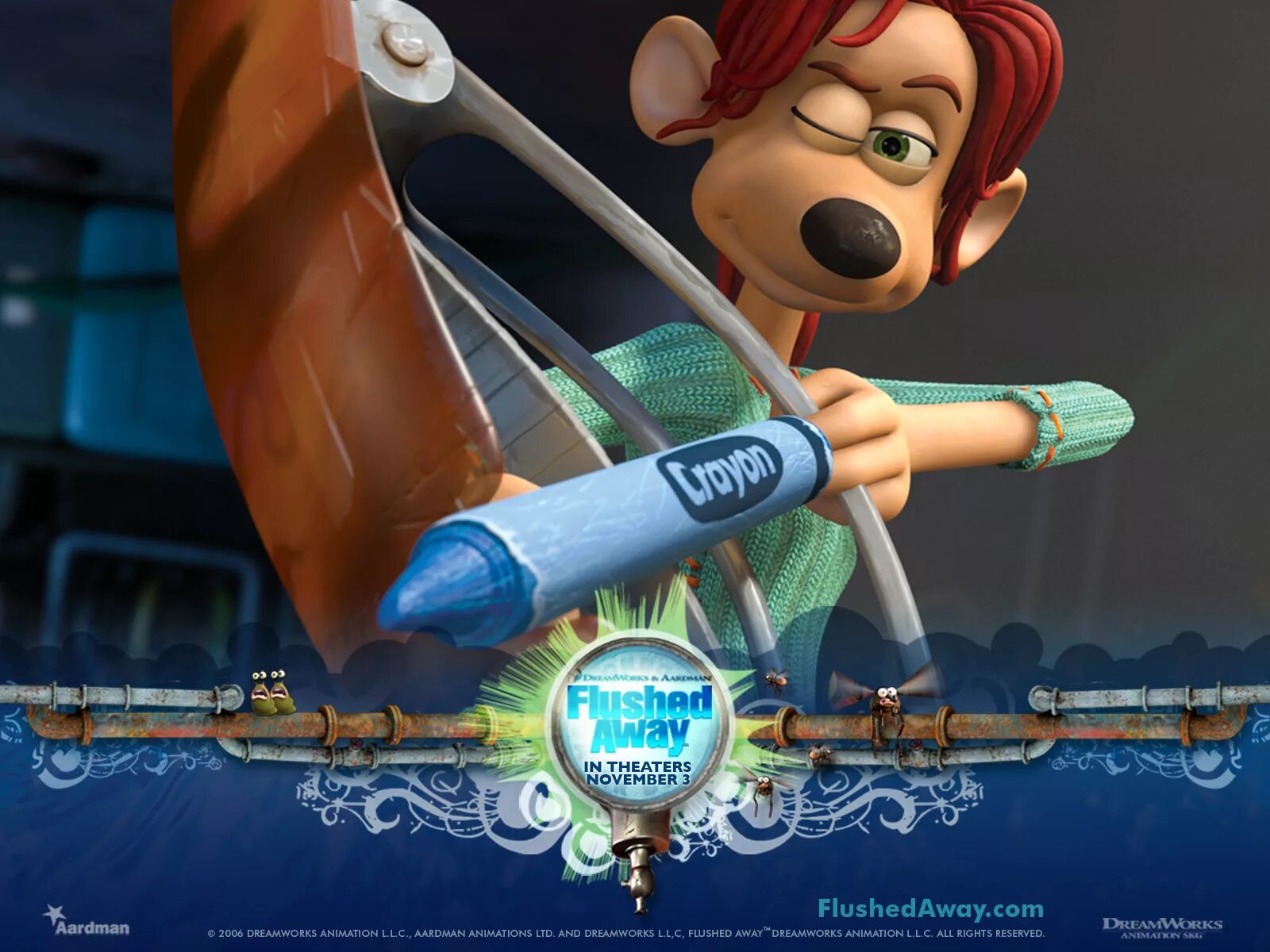 Flushed away. Смывайся Flushed away 2006. Дримворкс Смывайся.