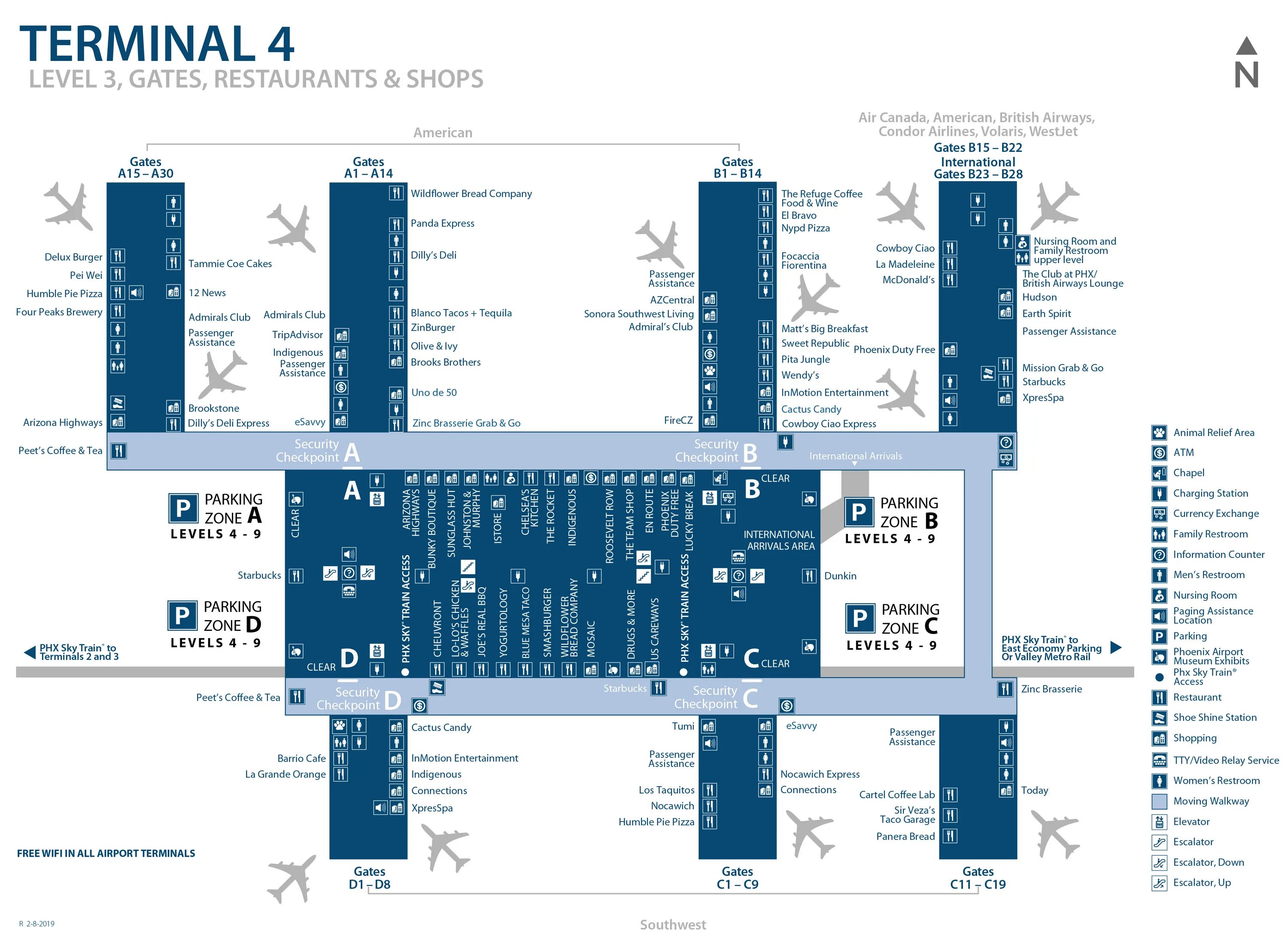 Phoenix Sky Harbor. Phoenix International Airport. Phoenix Airport Map. Phoenix Sky Harbor International Airport. Leveling zones