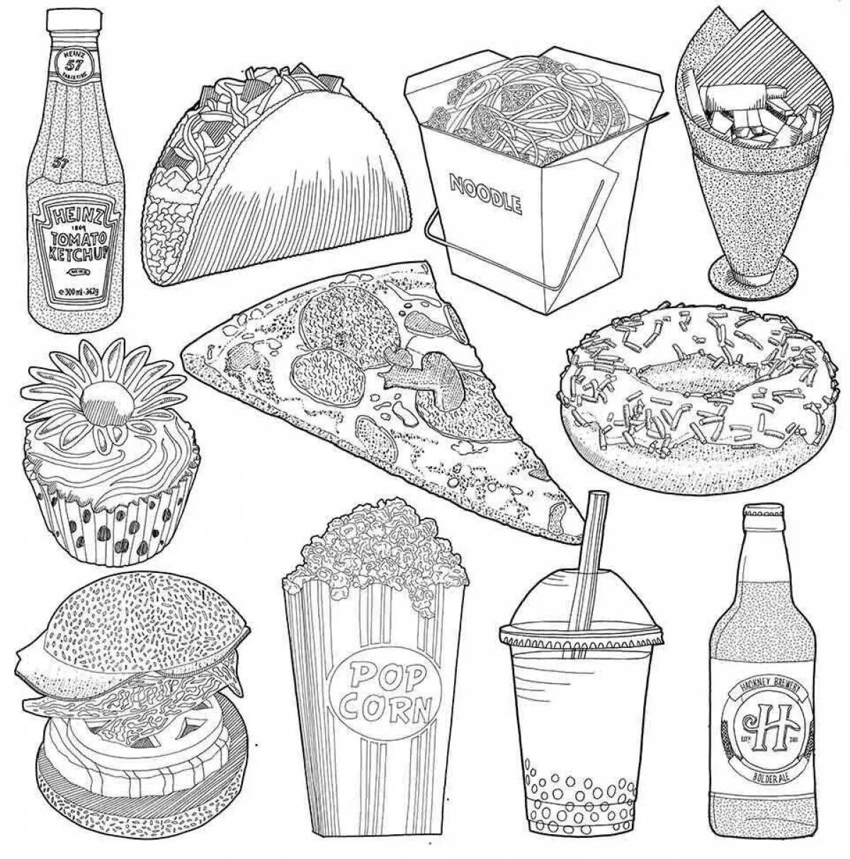 Раскраски еда и напитки. Рисунки для срисовки еда. Картинки для срисовки еда. Картинки для раскрашивания еда. Раскраски фуд