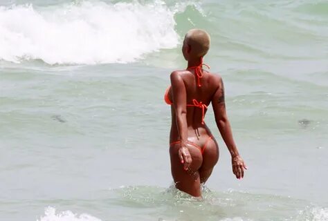 Amber rose in a thong