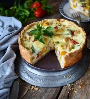 Киш с курицей