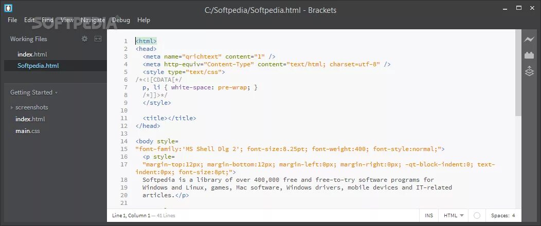 Html style margin top. Brackets html редактор. brackets 1.13. ms shell dlg. ms shell dlg 2 шрифт.