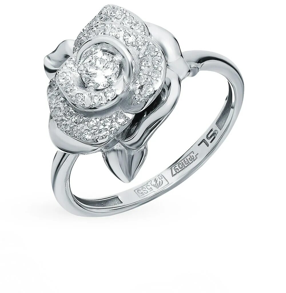 Золотое кольцо с бриллиантами санлайт. Кольцо Санлайт с бриллиантами 19. Кольцо sunlight Brilliant 705.