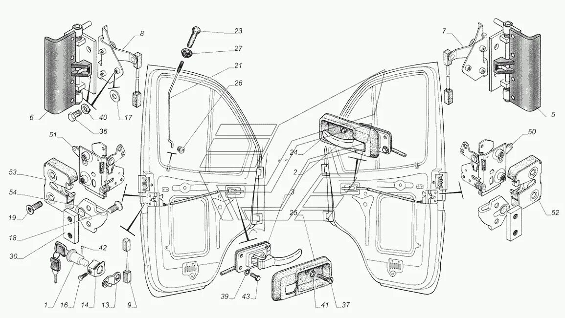 Механизм ручки двери Газель 3302. Дверь передняя ГАЗ 2705 схема замка двери. Замок передний двери ГАЗ 3302. Тяга ручки двери двери Газель 3302. Дверь левая бизнес