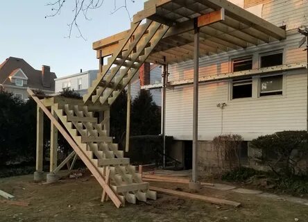 building outdoor stairs with landing - loftimperial.ru.