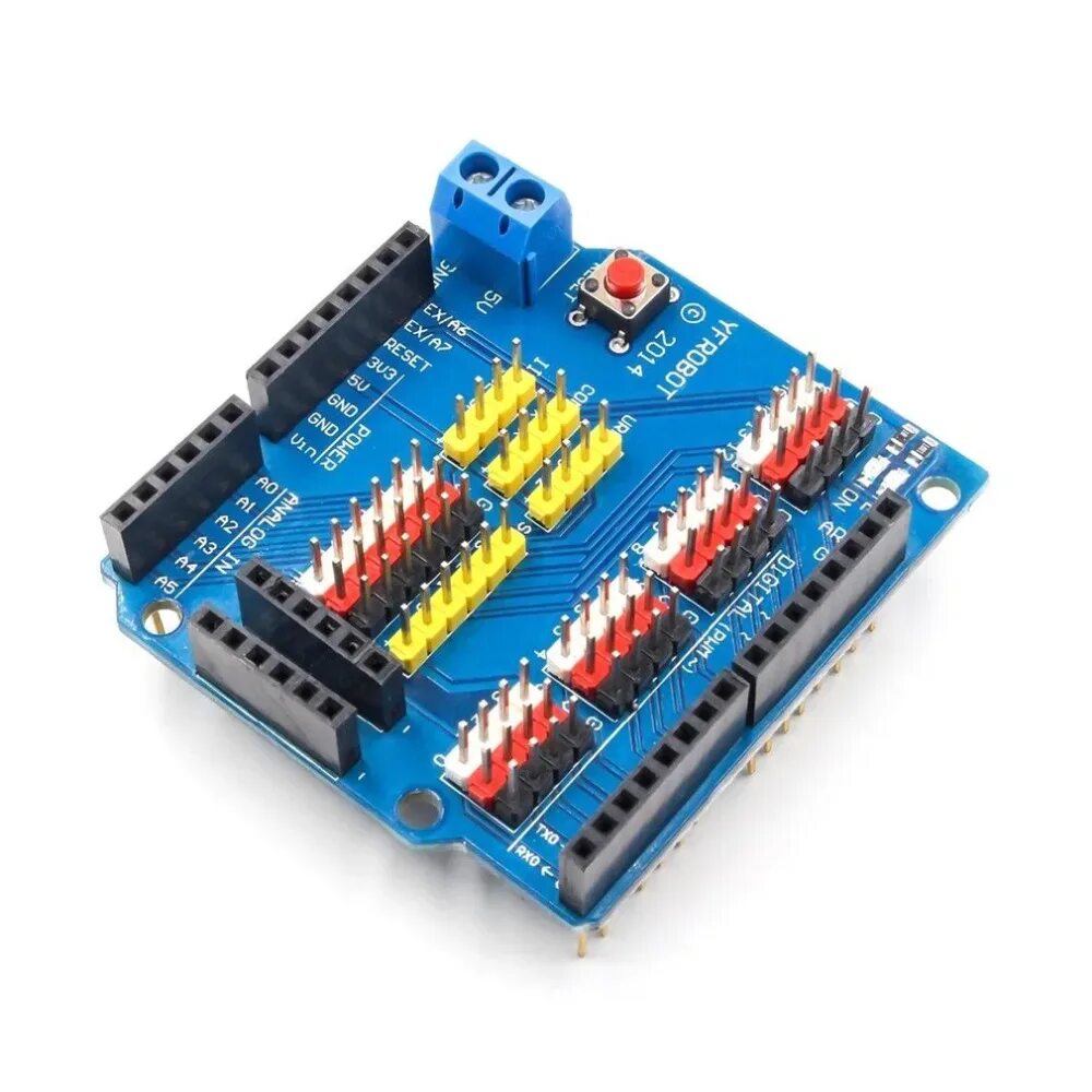 Sensor Shield v5.0. Sensor Shield v5.0 для Arduino uno. Сенсор шилд ардуино уно. Плата расширения v5 (uno sensor Shield v5).