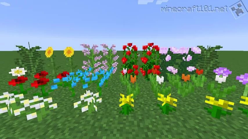 Как выглядит цветок в майнкрафте Minecraft Flower Template