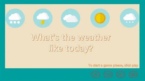 The weather today is much better