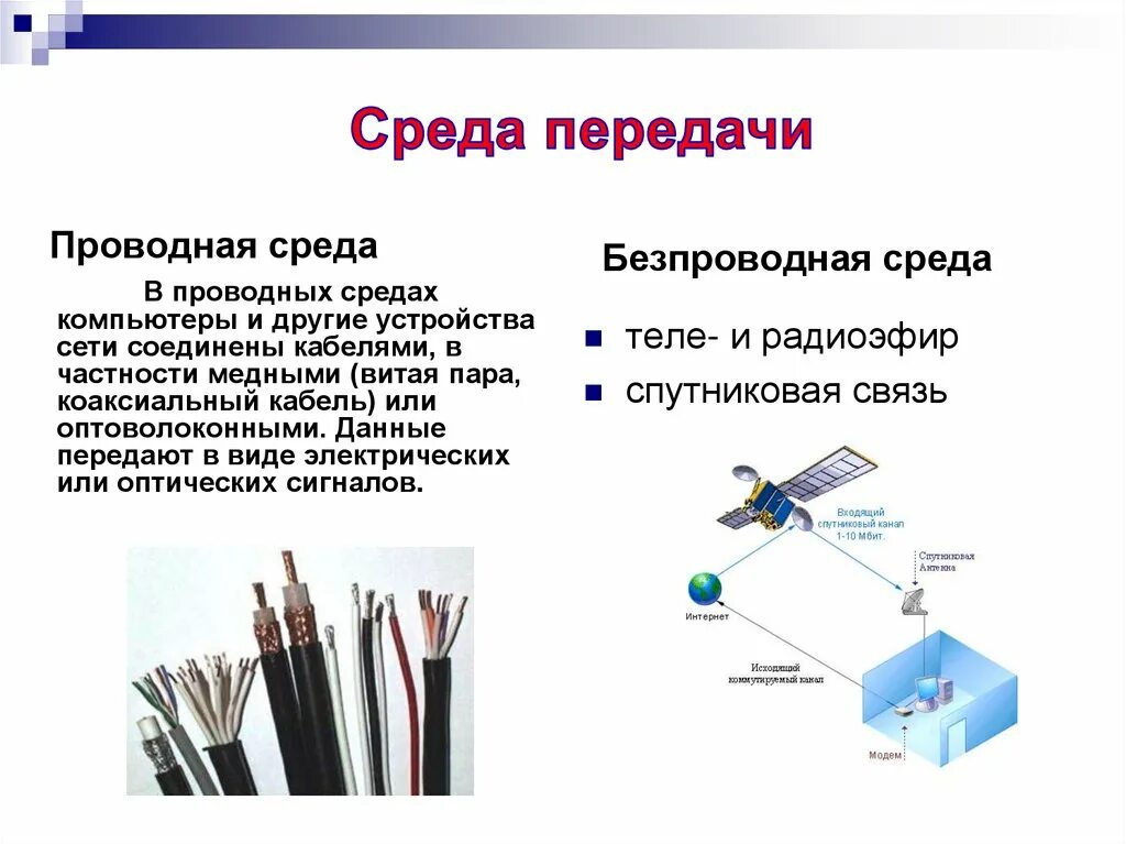 Среды передачи данных в сети проводная беспроводная. Типы среды передачи компьютерных сетей. Среды передачи информации в локальных сетях. Коаксиальный кабель среда передачи. Физическая среда информации