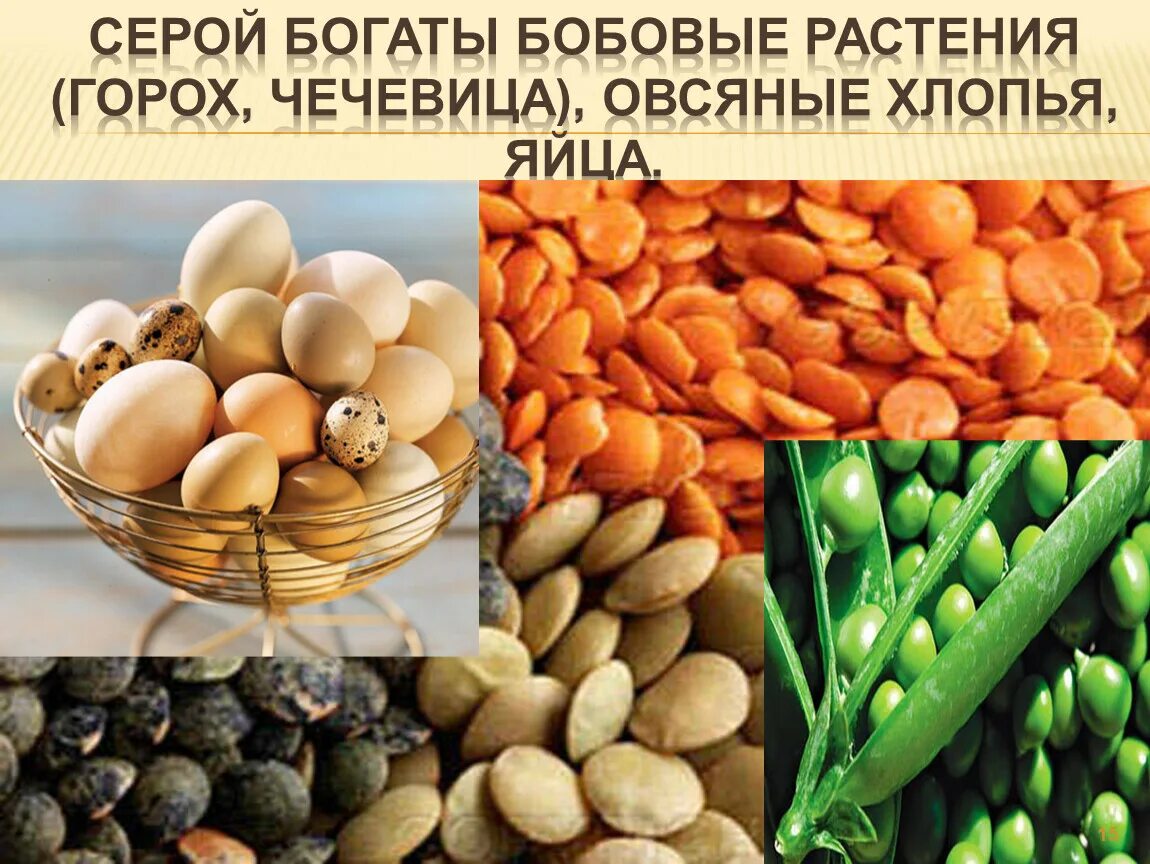 Где содержится сера