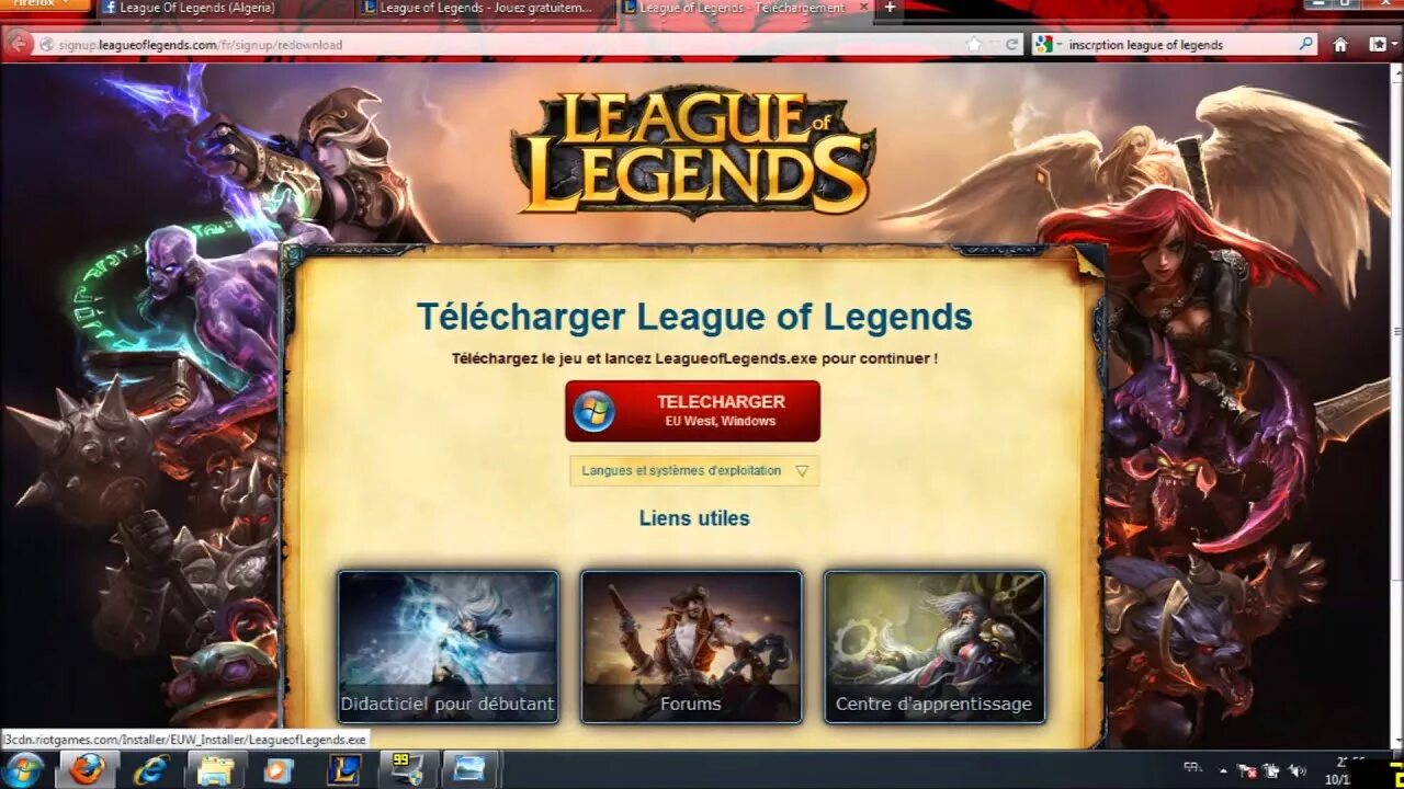 Ошибка League of Legends. League of Legends EUW download. Support riotgames com