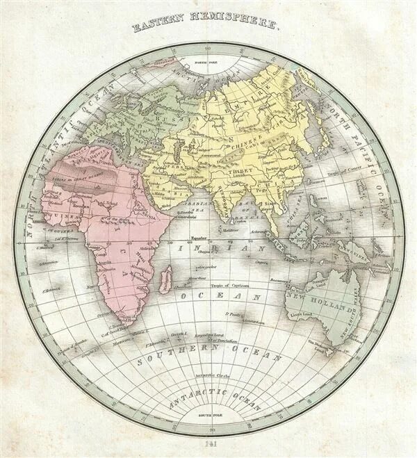 Восточное полушарие. Восточное полушарие в древности на карте.