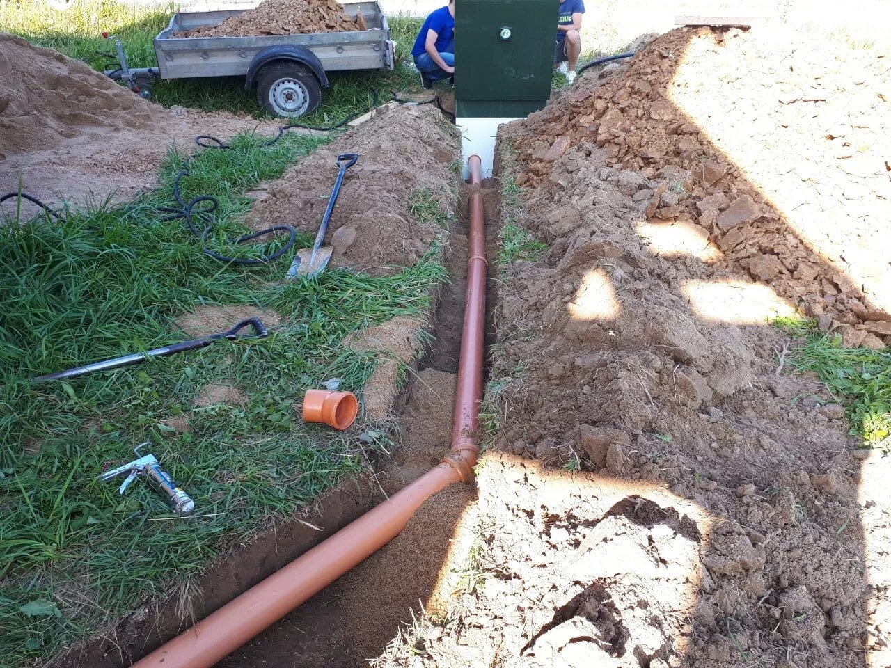 наклон трубы для септика. уклон канализационной трубы в частном доме до септика. схема напорного трубопровода канализации. уклон сточной трубы для септика. наклон для канализационных труб 40 мм.