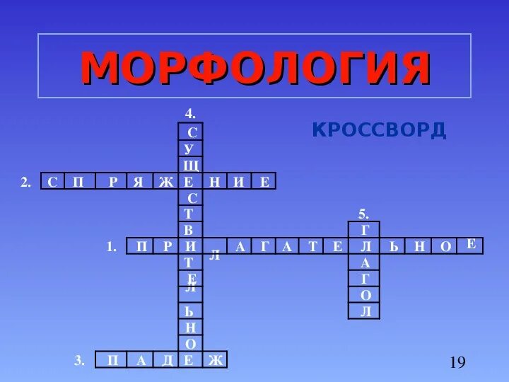 Примеры вопросов к кроссворду по теме морфемика Приставка кроссворд 7 букв