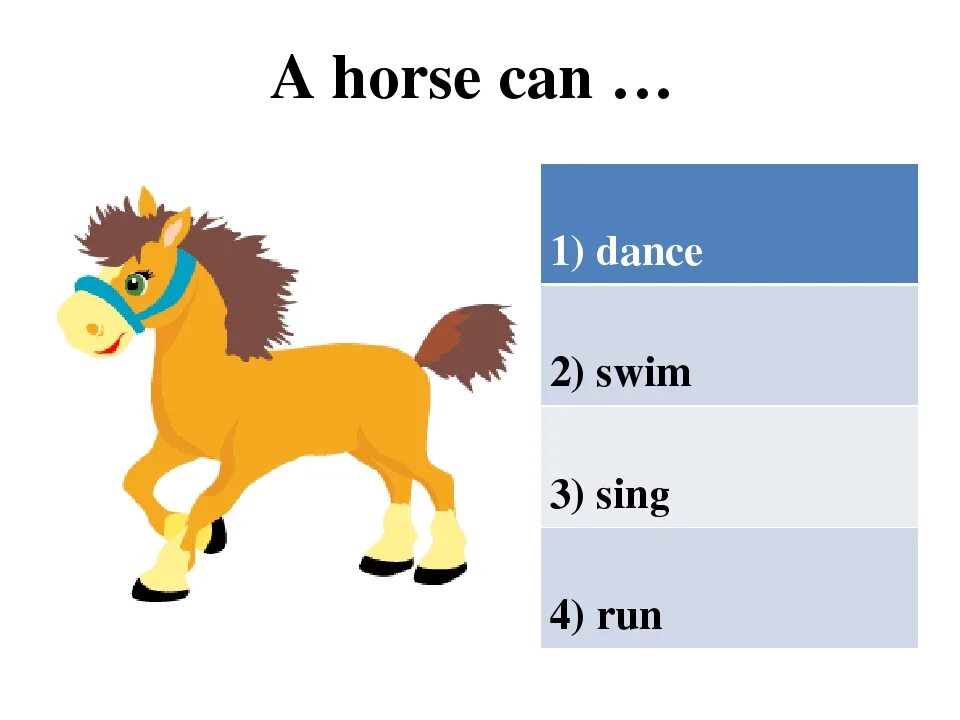 A horse can sing