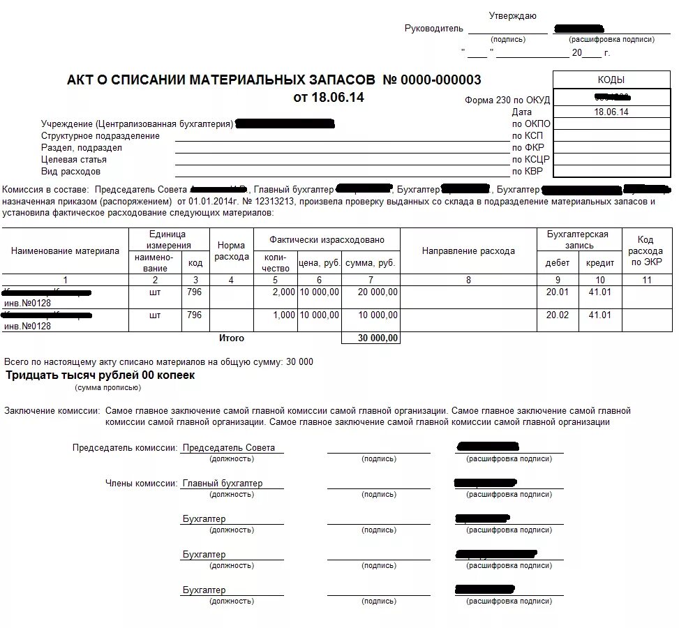 Заключение комиссии в акте на списание. Заключение комиссии по списанию канцелярских товаров. Форма акта на списание материальных запасов ( форма по ОКУД 0504230 ). Акт материальные запасы заключение комиссии по списанию. Подготовка списанию
