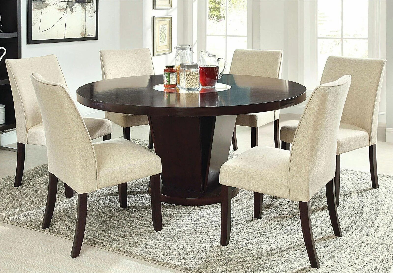 Стол журнальный Brookfield t496-8. Round Dining Table a482. Столовая группа Walnut Dining Table w/6 Chairs. Круглый стол в интерьере. Раздвижная обеденная группа