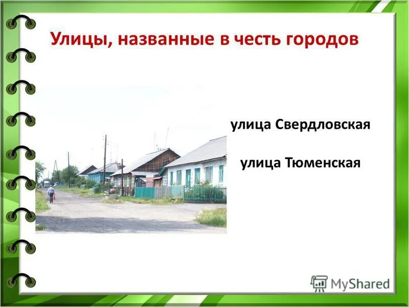 Улицы названные в честь городов