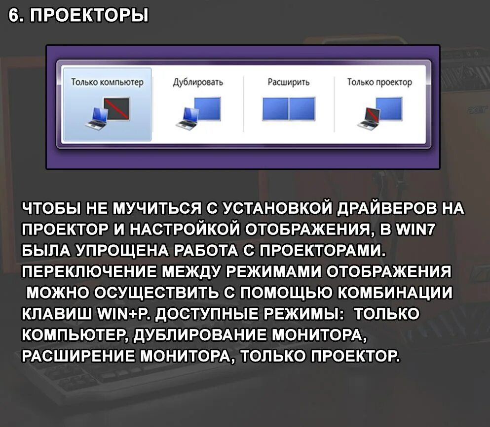 Комбинация клавиш для проектора. Кнопка переключения мониторов. Полезные функции Windows. Горячие клавиши для проектора. Клавиши переключения экранов