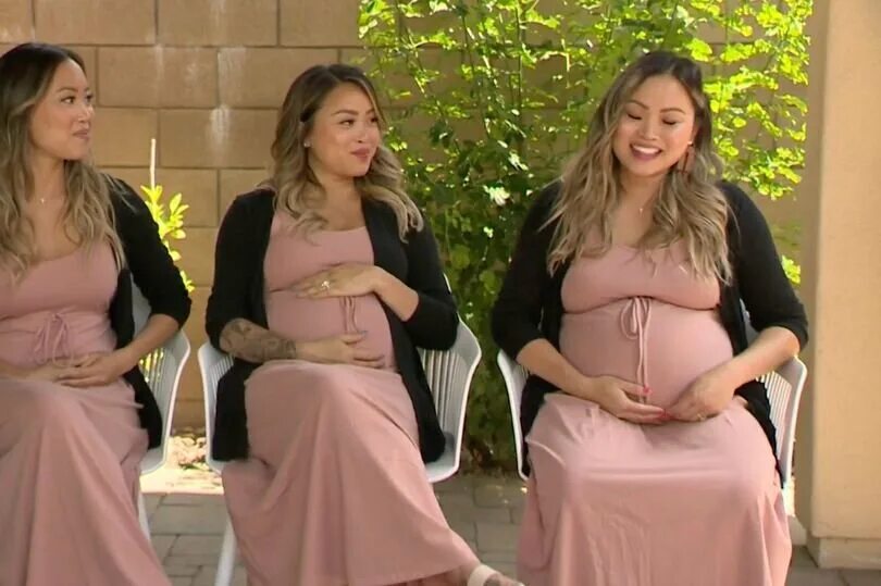 Рожать 35 лет. Беременные сестры близняшки. Сестры забеременели одновременно. Три сестры одновременно забеременели. Три близнеца.