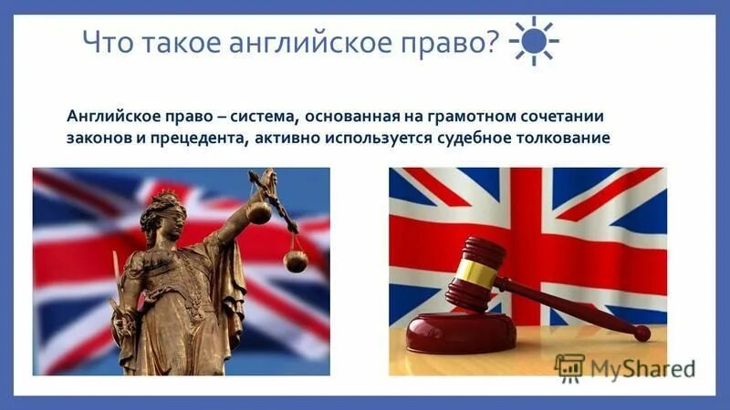 право на английском языке